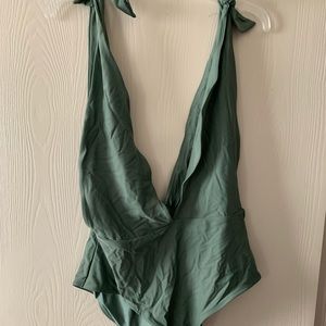 AERIE deep v one piece swim suit